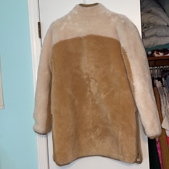 JCREW teddy bear coat in color block natural - Picture 5 of 5